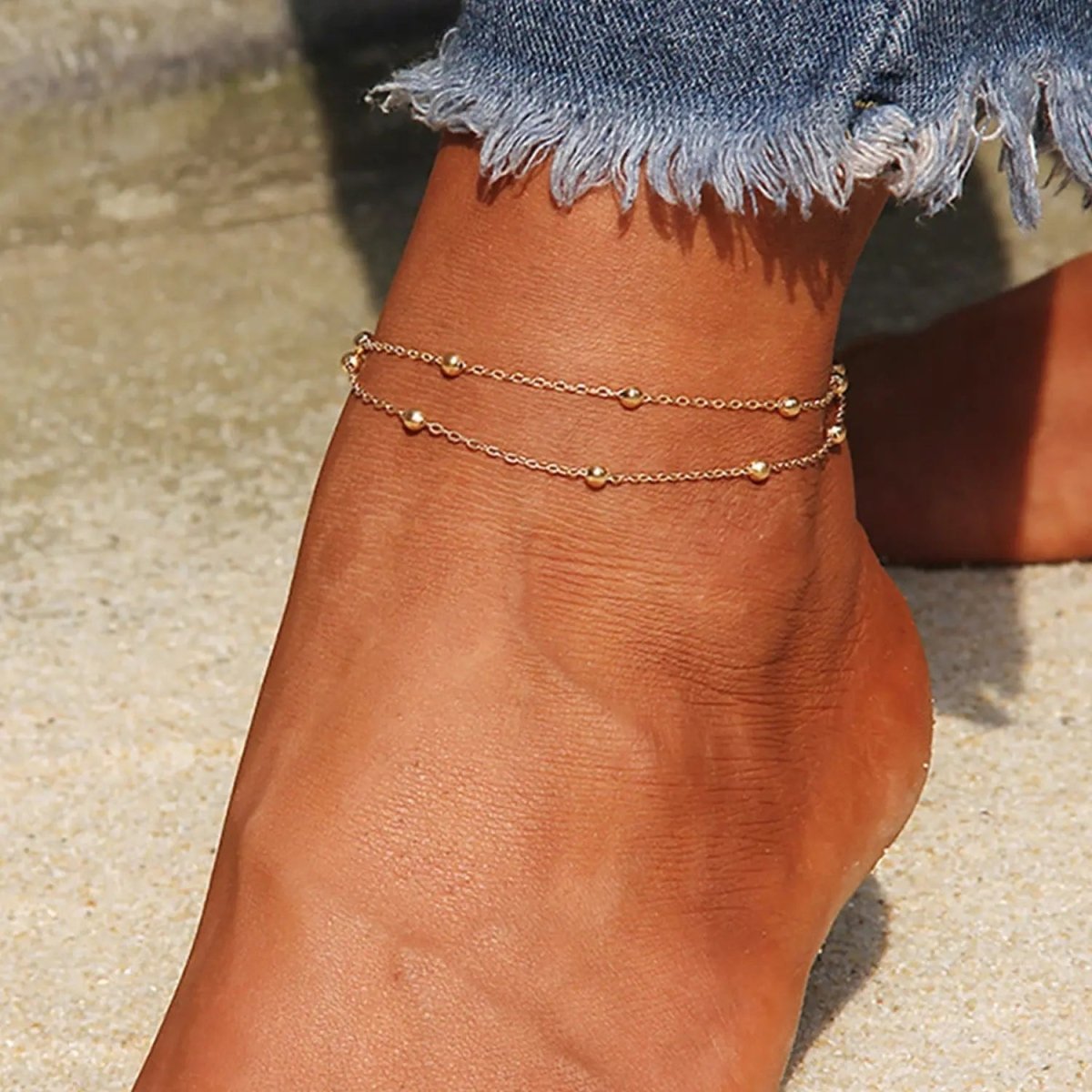 14K Gold Anklets Waterproof - KYERLYN