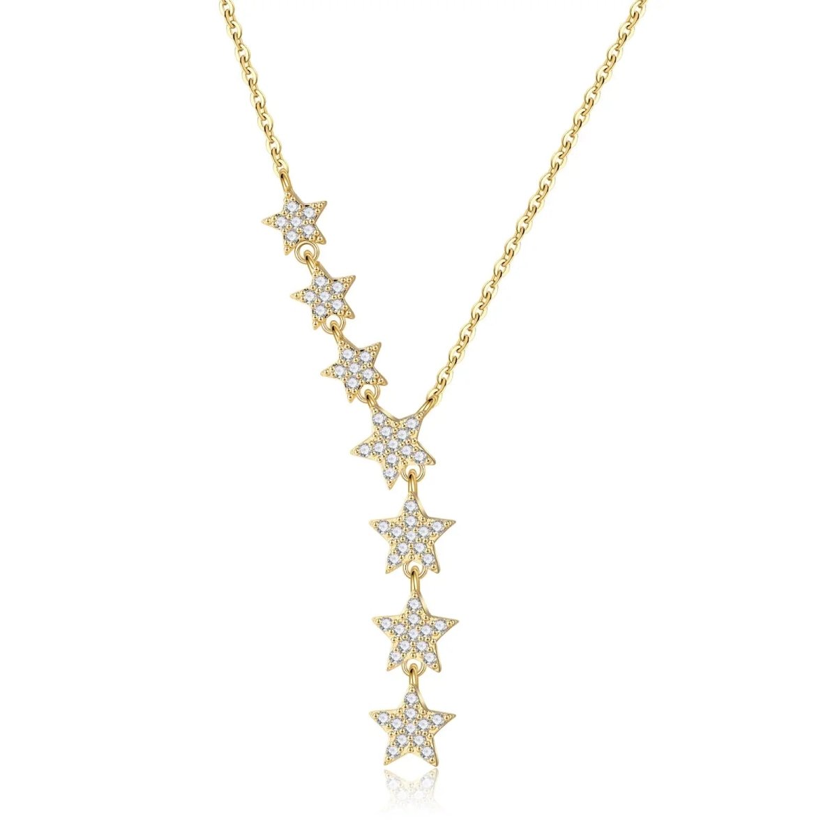 Crystal Silver/Gold/Rose Gold Star Necklaces - KYERLYN