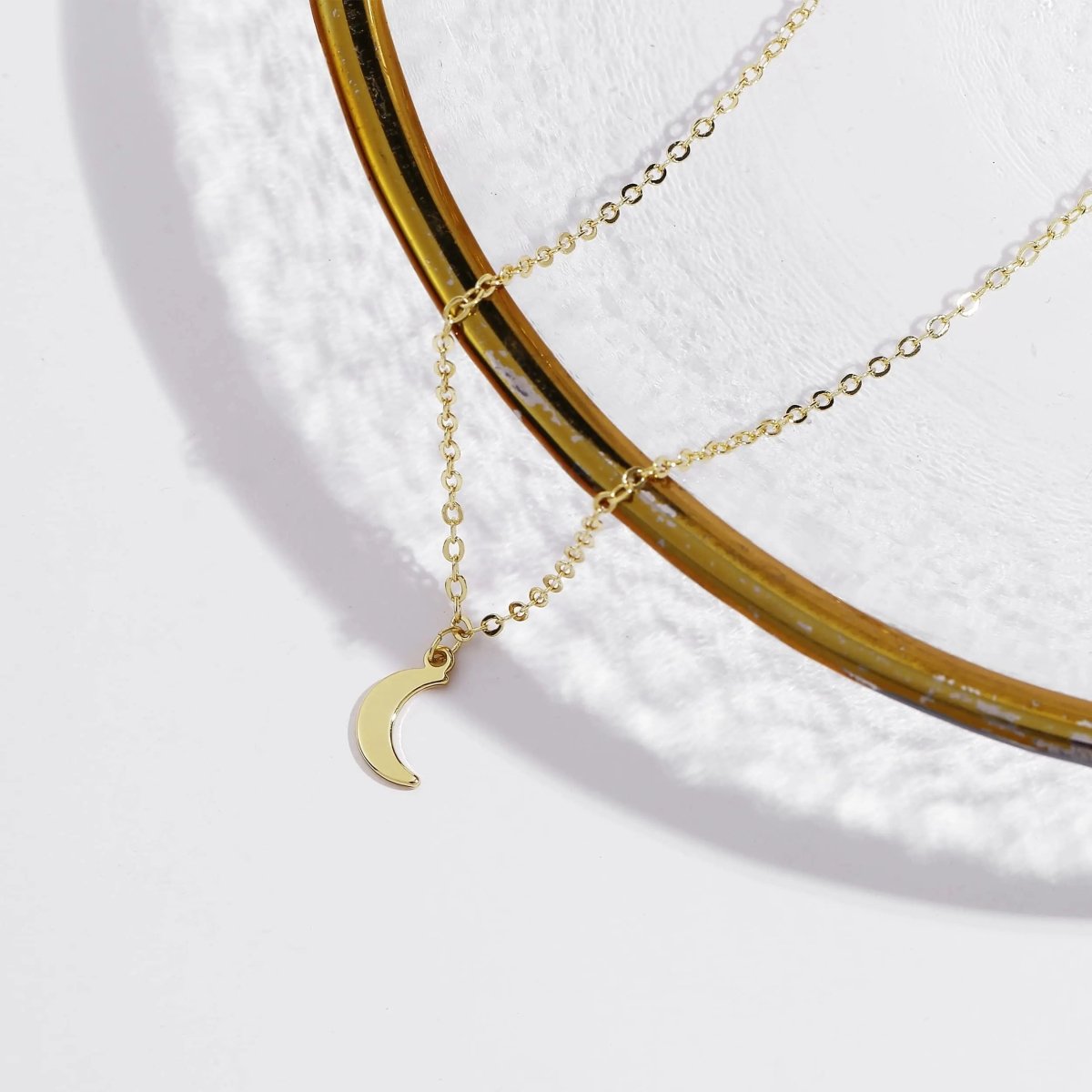 Dainty Gold Moon Anklet - KYERLYN