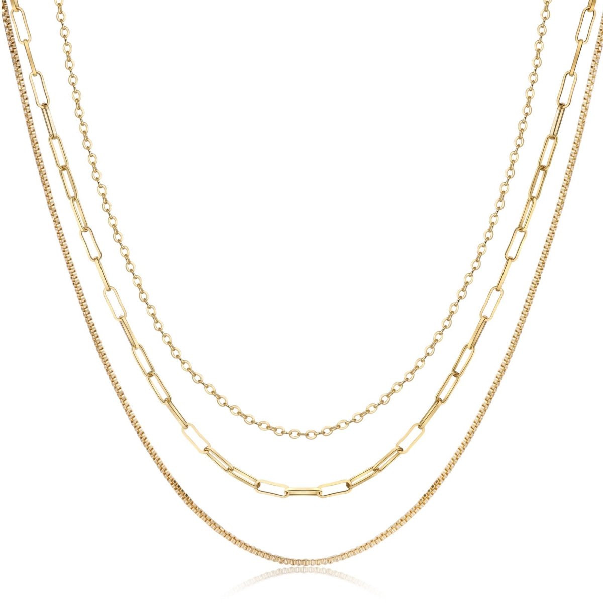 Gold Layered Set Necklaces - KYERLYN