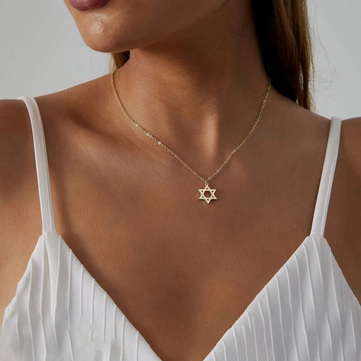 Kyerlyn 14k Gold David Star Necklaces - KYERLYN