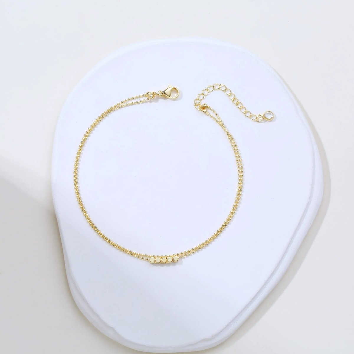 Kyerlyn 14k Gold Dot Anklet Summer Beach - KYERLYN