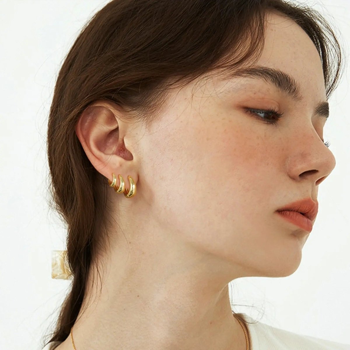 Kyerlyn 14K Gold Plated Small Hoop Earrings - KYERLYN