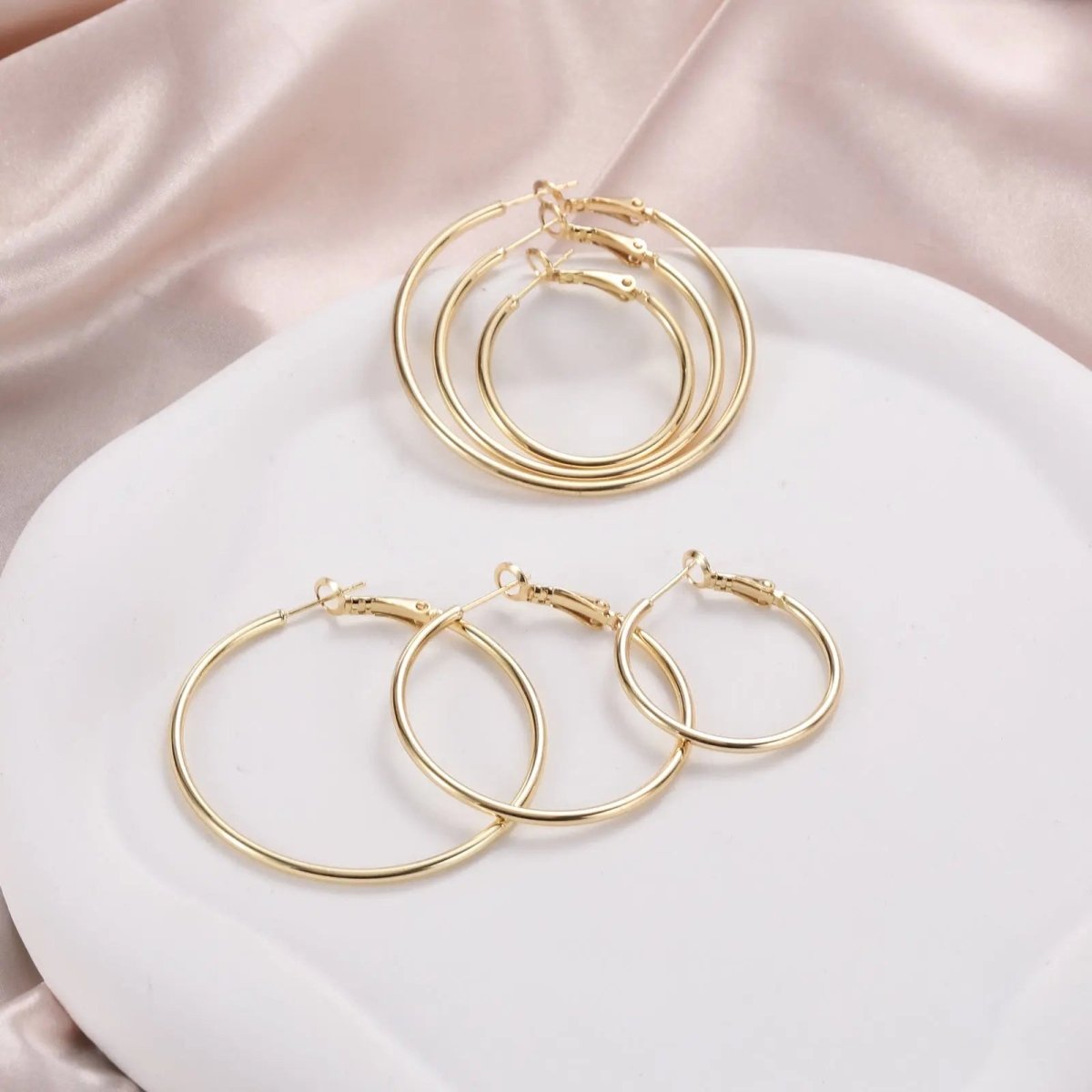 Kyerlyn 6 Pairs Gold Hoop Earrings - KYERLYN