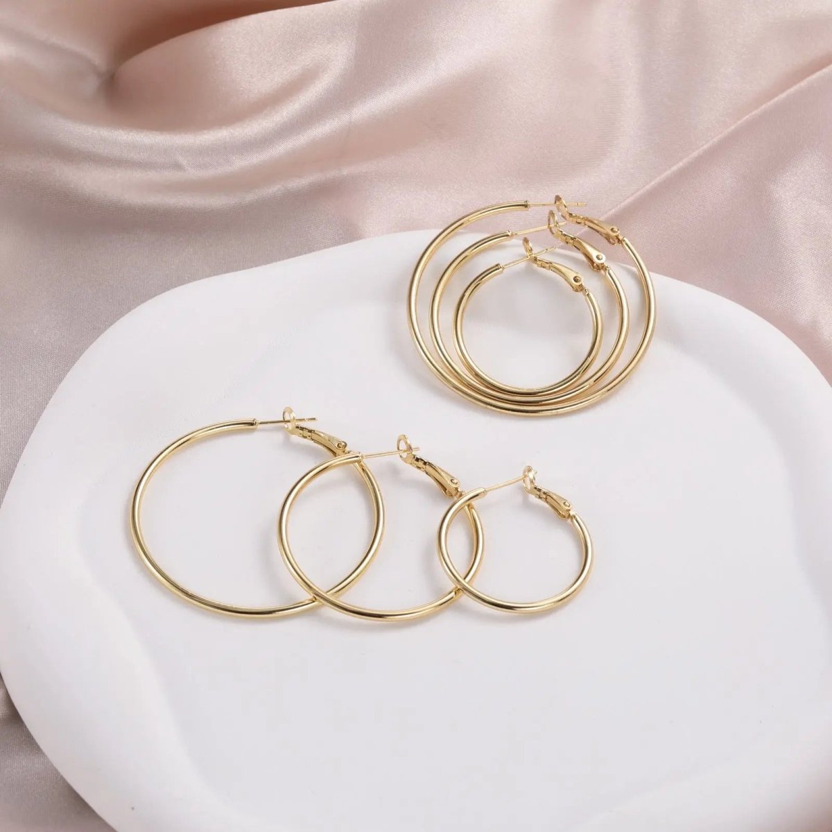 Kyerlyn 6 Pairs Gold Hoop Earrings - KYERLYN