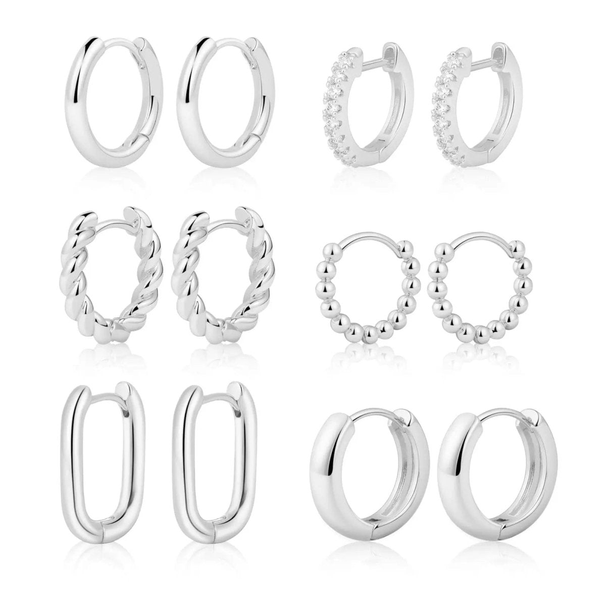 Kyerlyn 6 Pairs Hoop Earrings Set - KYERLYN