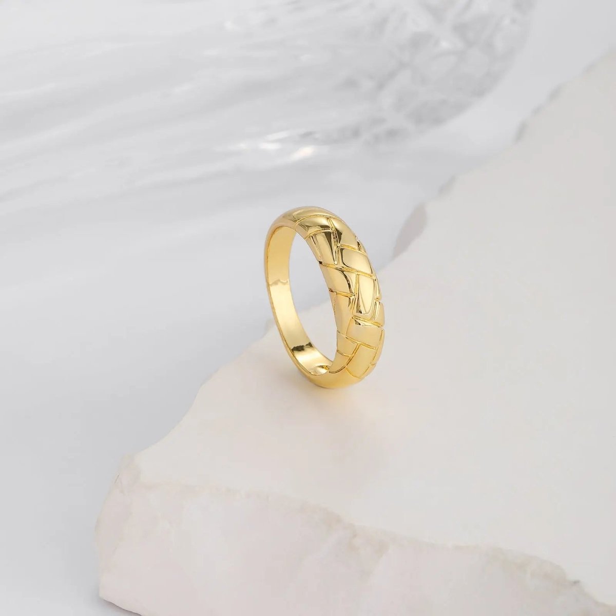 Kyerlyn Chunky Gold Rings Size 6 to 9 - KYERLYN