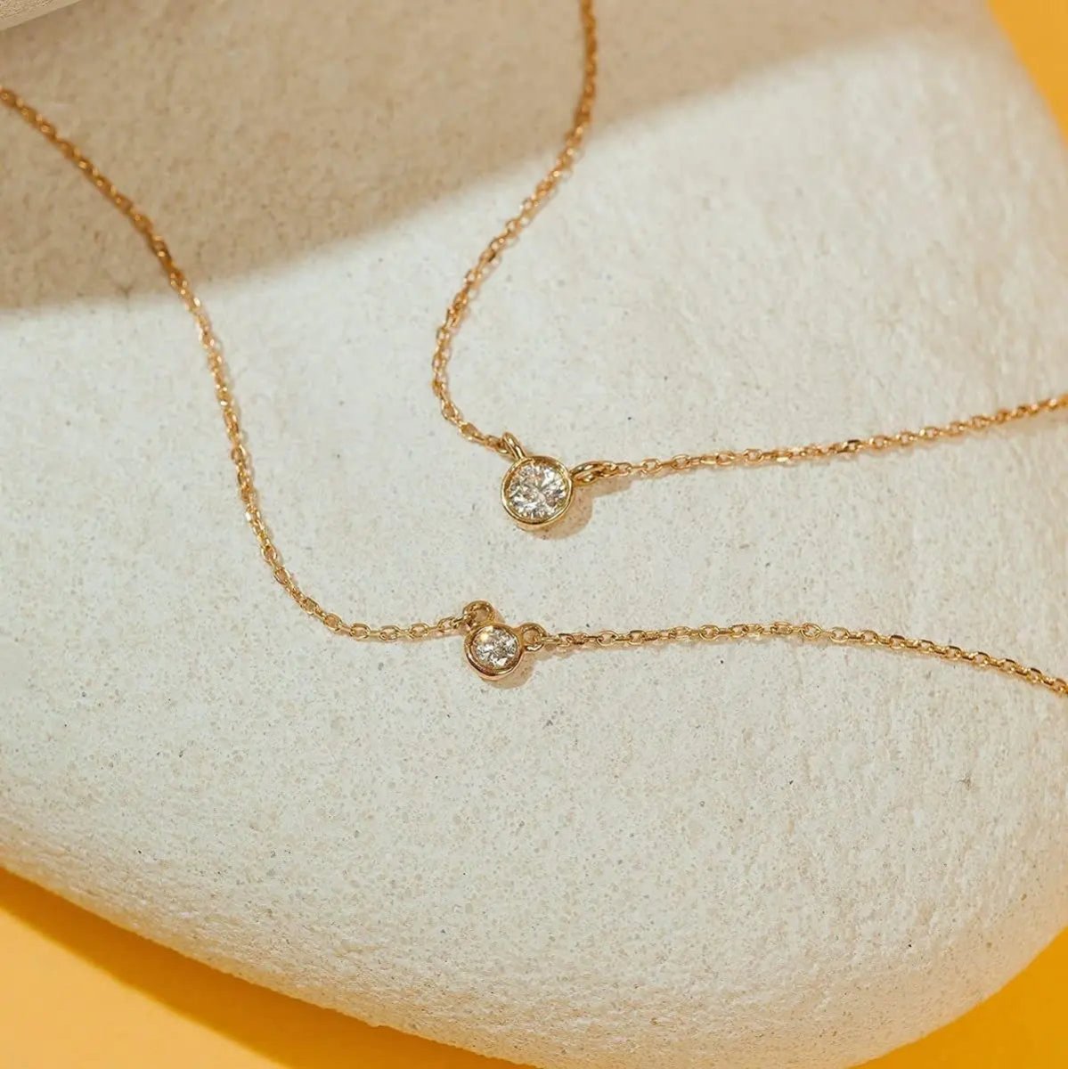 Kyerlyn Cubic Zirconia Dainty Gold Necklaces - KYERLYN