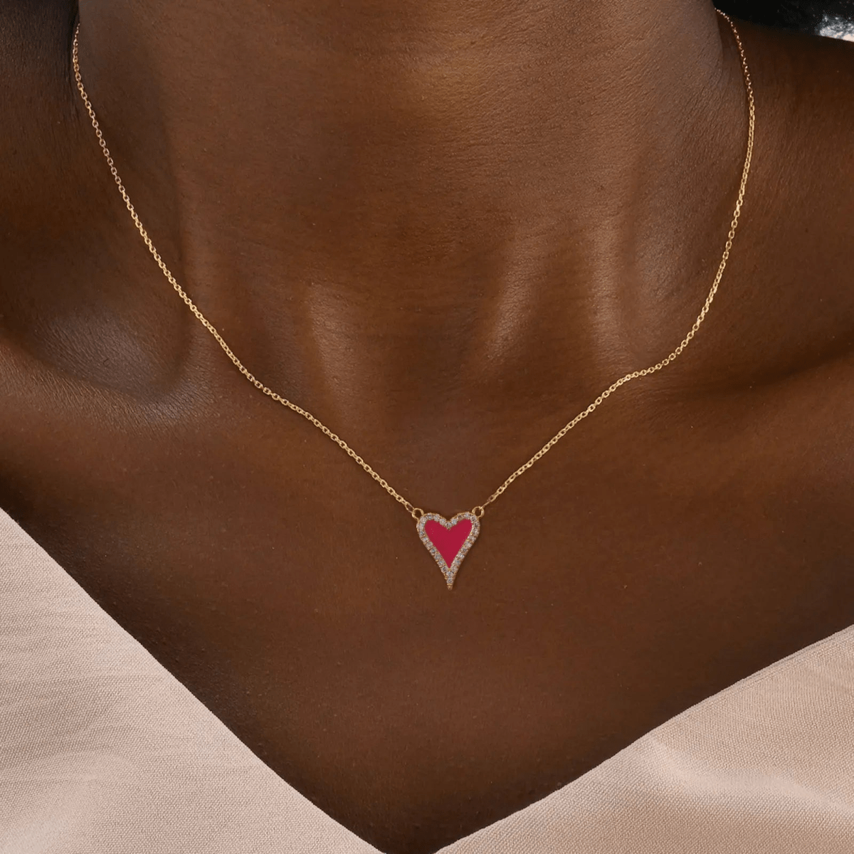 Kyerlyn CZ Heart Necklaces - KYERLYN