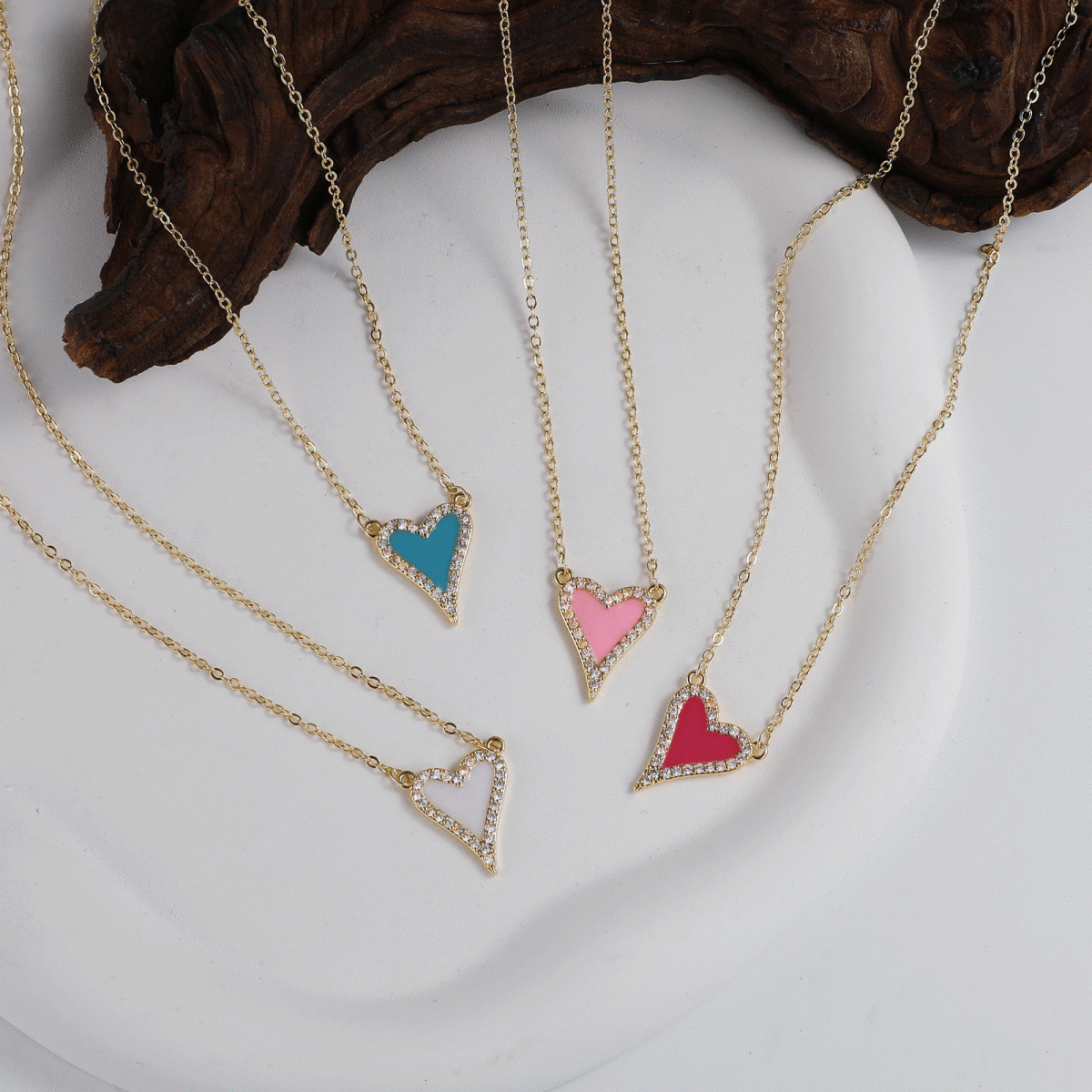 Kyerlyn CZ Heart Necklaces - KYERLYN