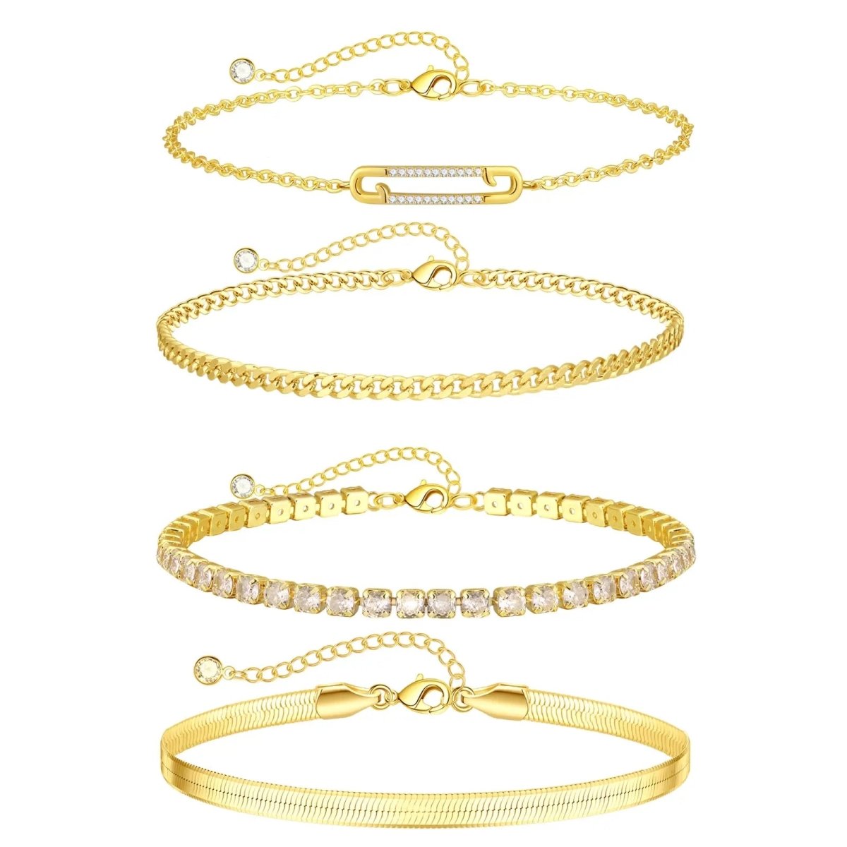 Kyerlyn Dainty CZ Gold Bracelets - KYERLYN