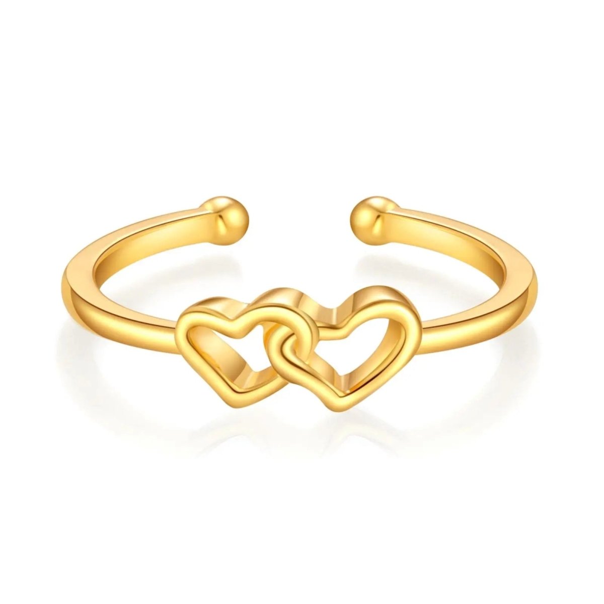 Kyerlyn Dainty Gold Heart Stackable Rings - KYERLYN