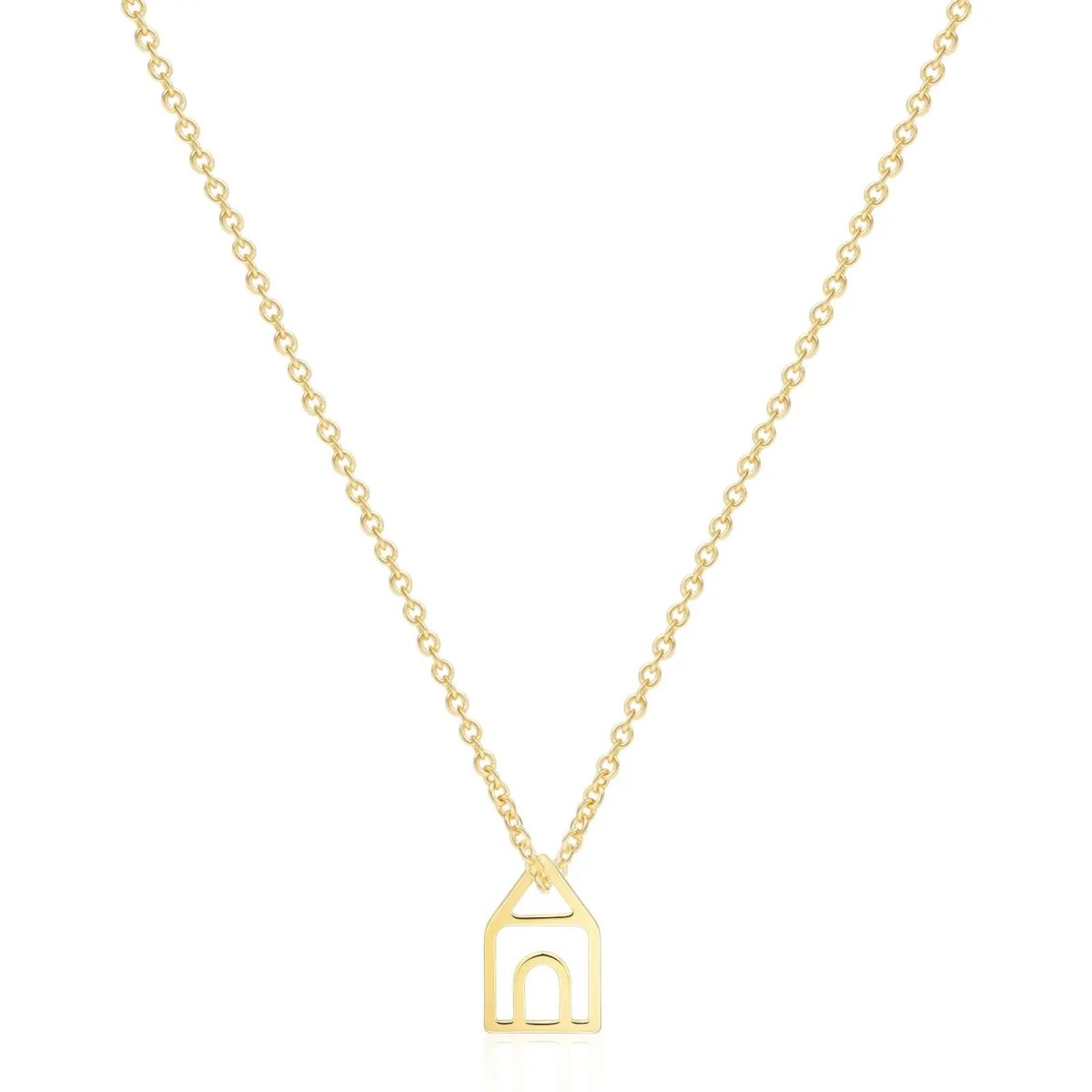 Kyerlyn Dainty Gold House Necklaces - KYERLYN