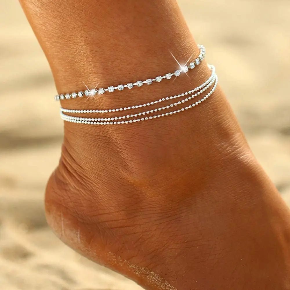 Kyerlyn Dainty Layered Anklets for Women - KYERLYN