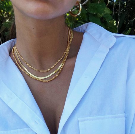 Kyerlyn Dainty Layered Cuba Twist Necklaces - KYERLYN