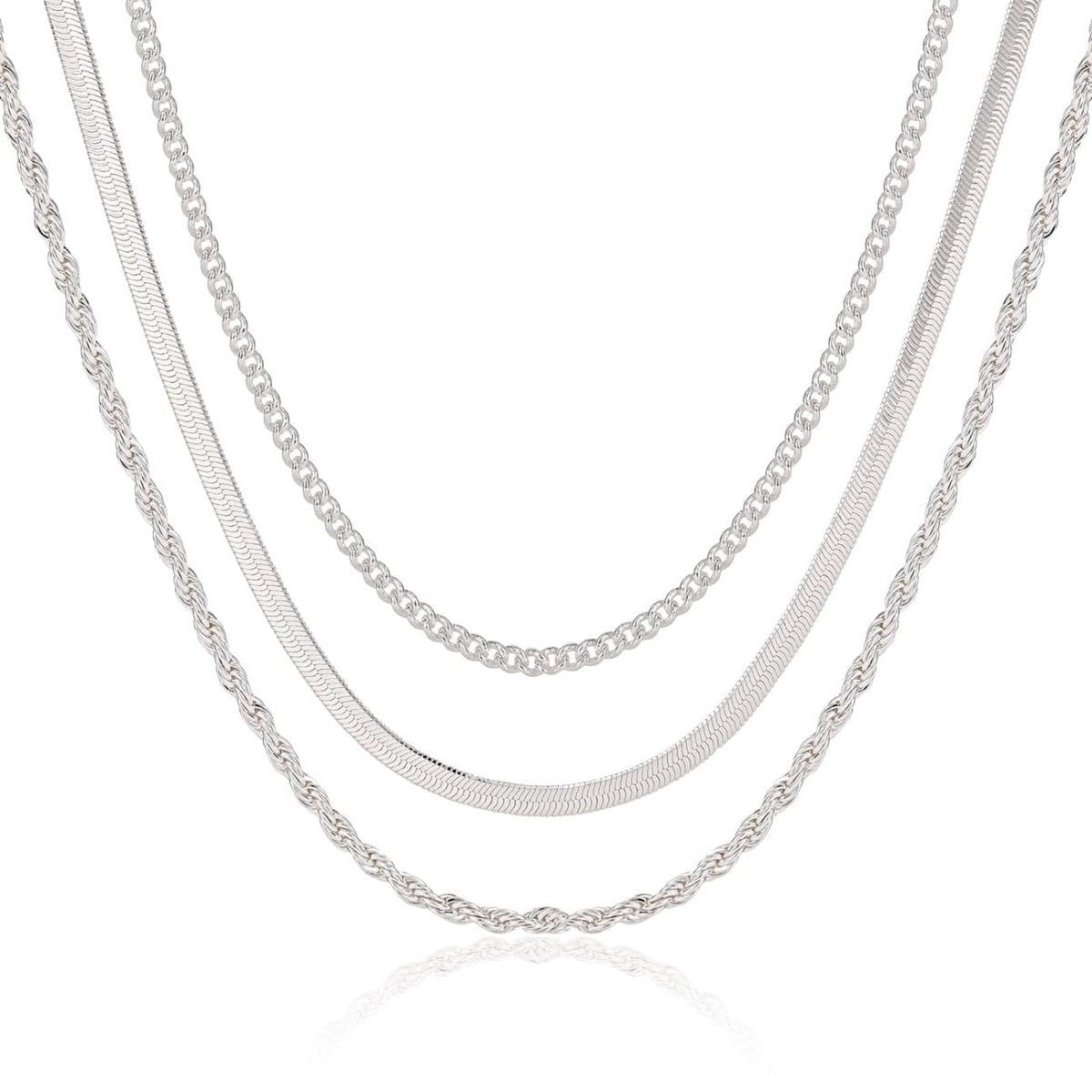 Kyerlyn Dainty Layered Cuba Twist Necklaces - KYERLYN