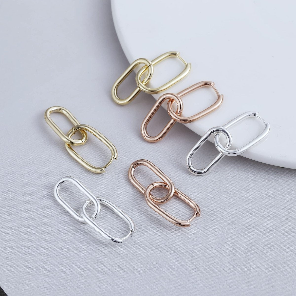 Kyerlyn Dainty Paperclip Huggie Hoop Earrings - KYERLYN