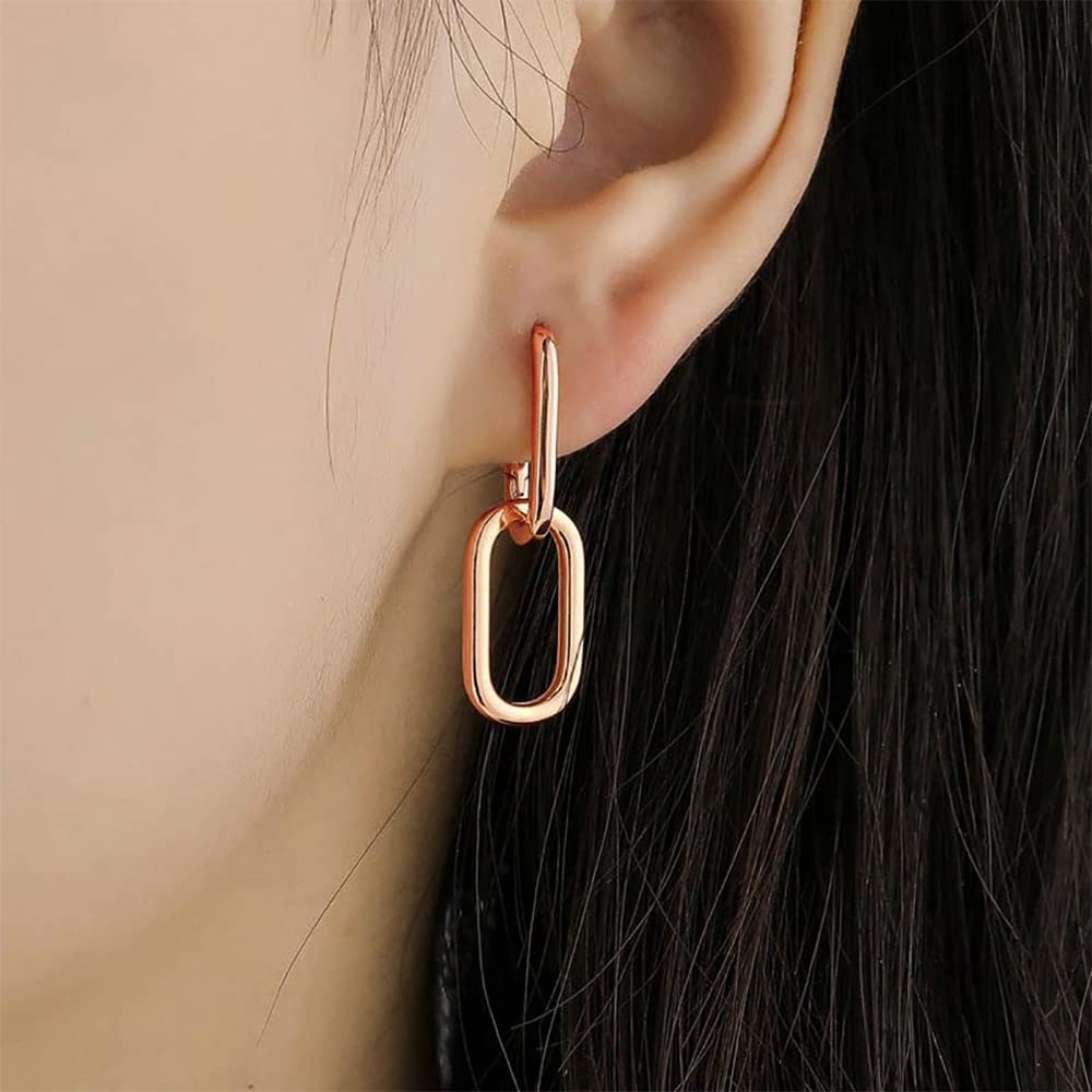 Kyerlyn Dainty Paperclip Huggie Hoop Earrings - KYERLYN