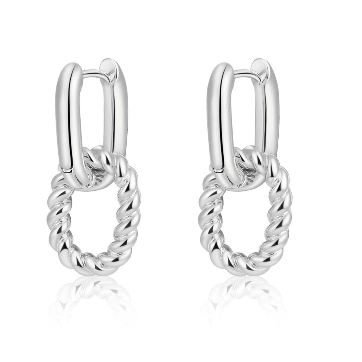 Kyerlyn Dainty Paperclip Huggie Hoop Earrings - KYERLYN