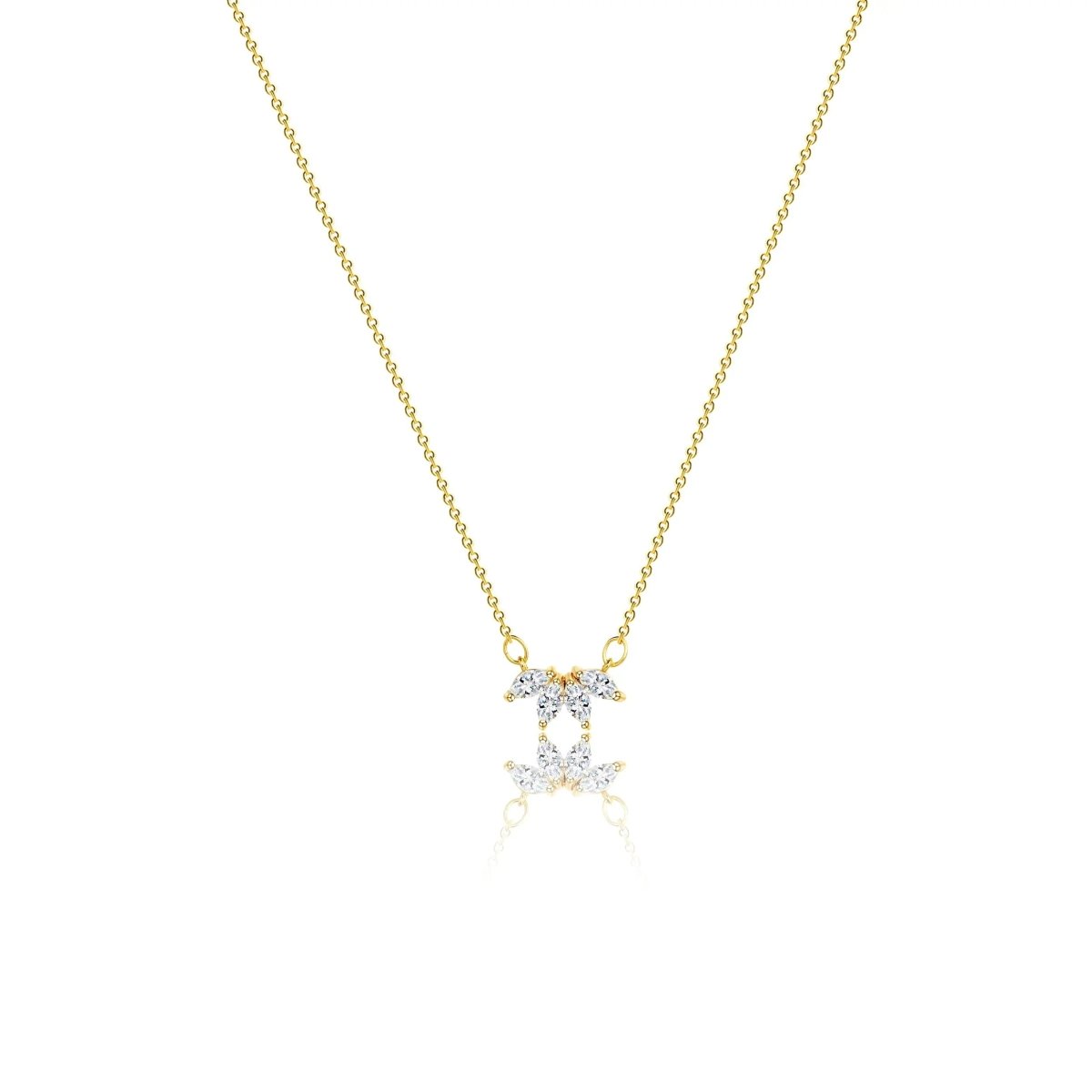 Kyerlyn Diamond Leaf Flower Necklaces - KYERLYN