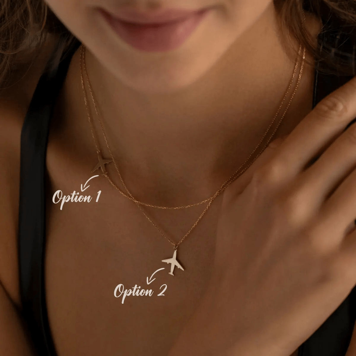 Kyerlyn Gold Airplane Necklaces - KYERLYN