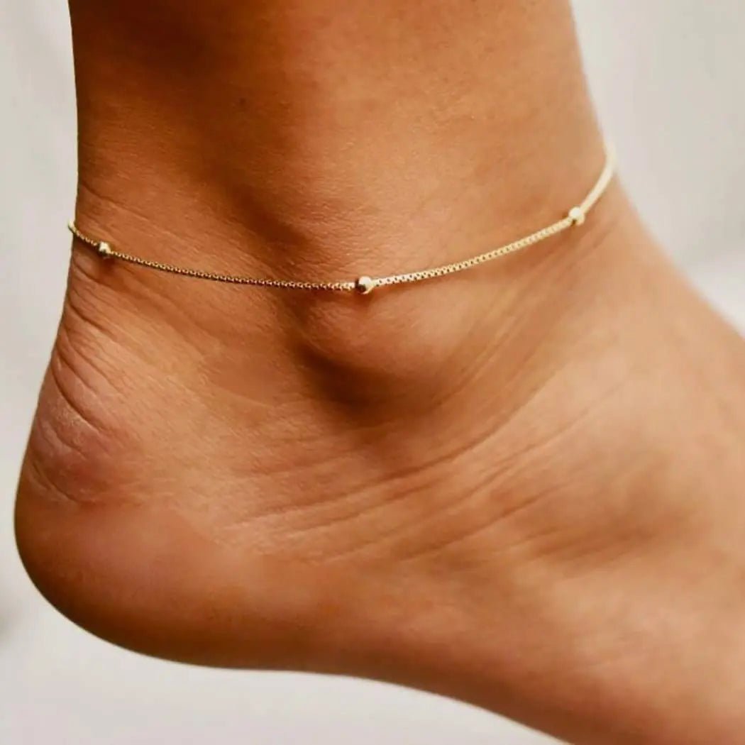 Kyerlyn Gold Bead Anklets - KYERLYN