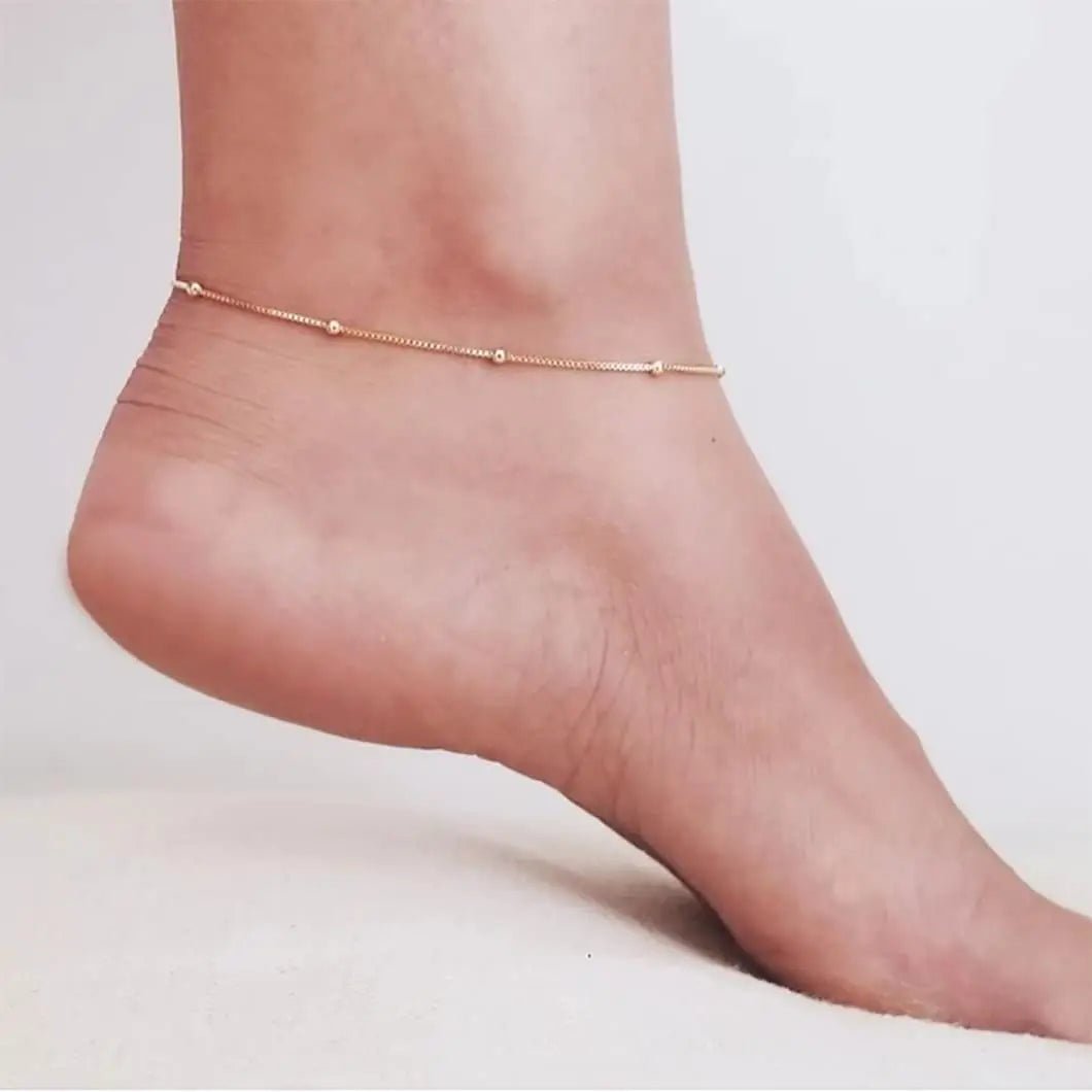 Kyerlyn Gold Bead Anklets - KYERLYN