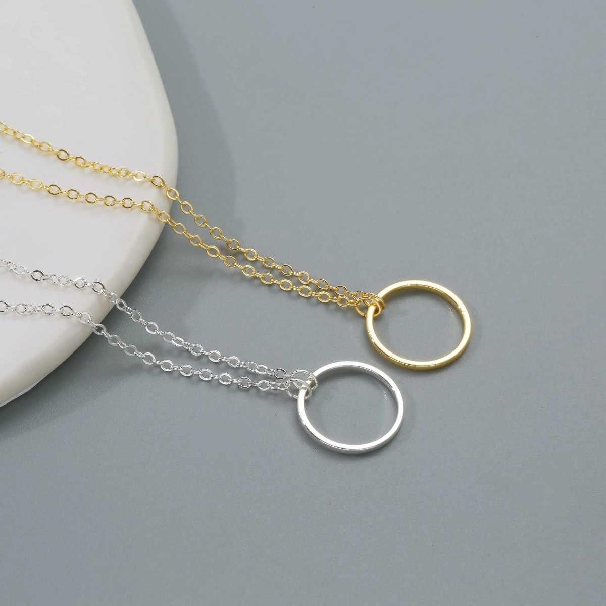 Kyerlyn Gold Circle Necklaces - KYERLYN