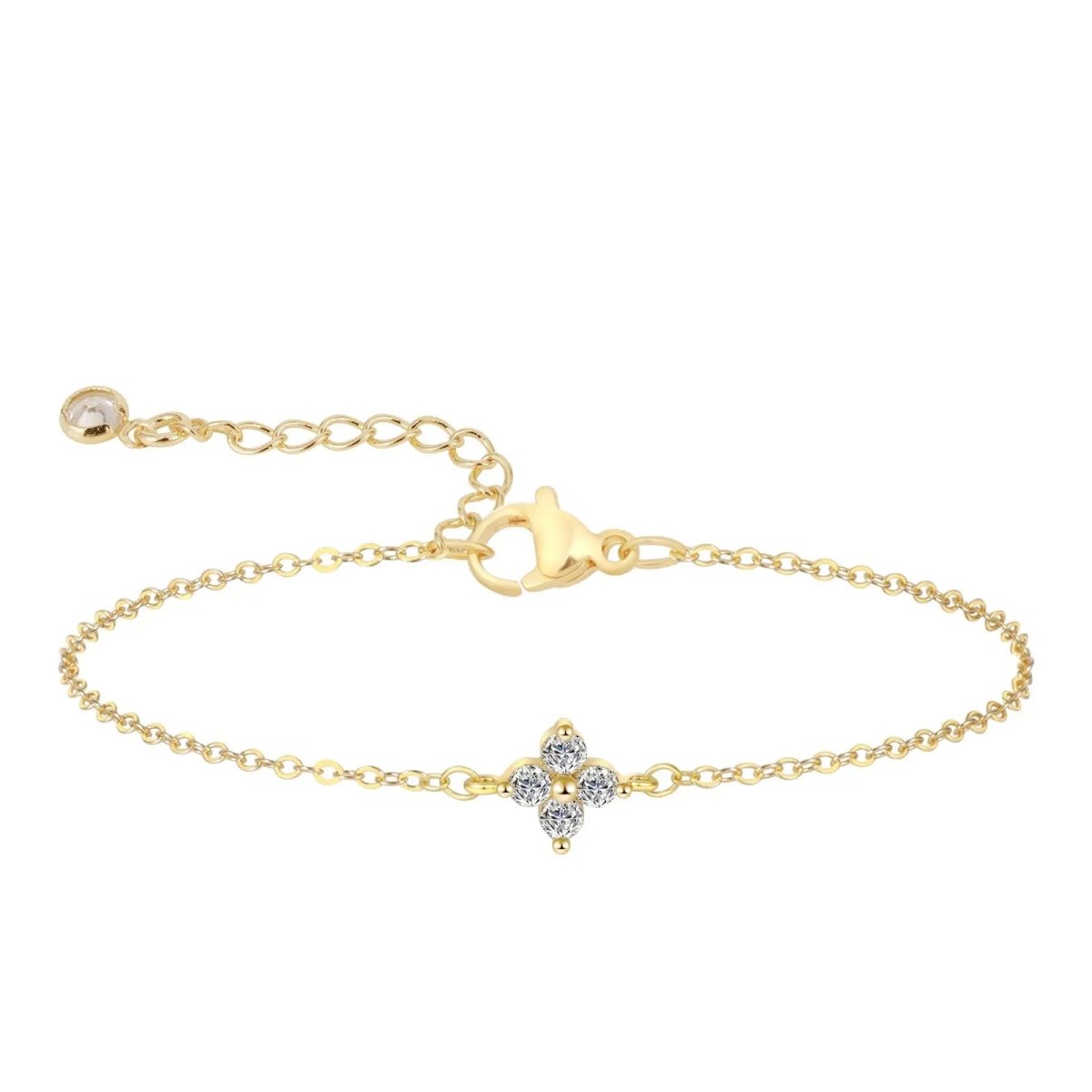 Kyerlyn Gold CZ Flower Bracelets - KYERLYN