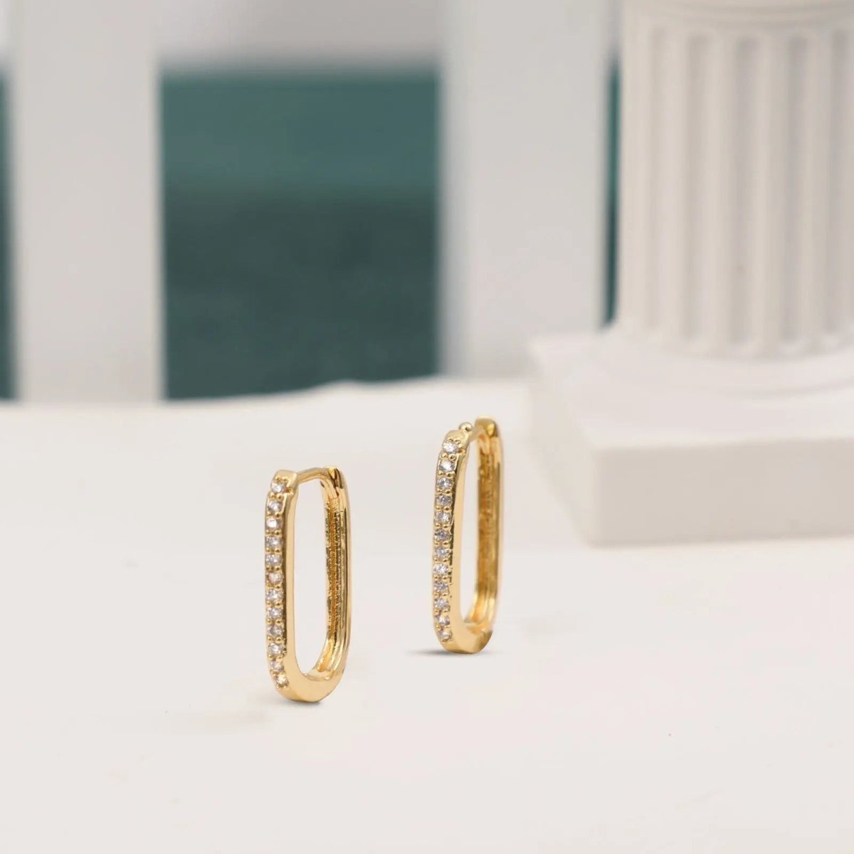 Kyerlyn Gold CZ Huggie Hoop Earrings - KYERLYN