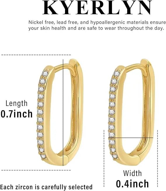 Kyerlyn Gold CZ Huggie Hoop Earrings - KYERLYN