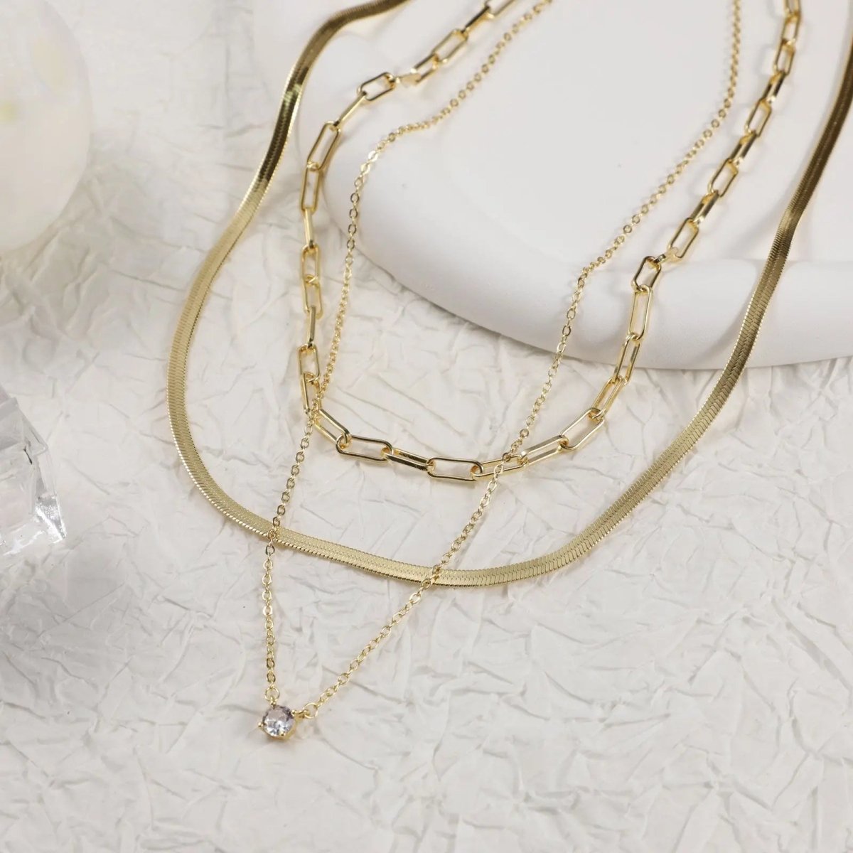 Kyerlyn Gold Filled Cubic Zirconia Necklaces - KYERLYN