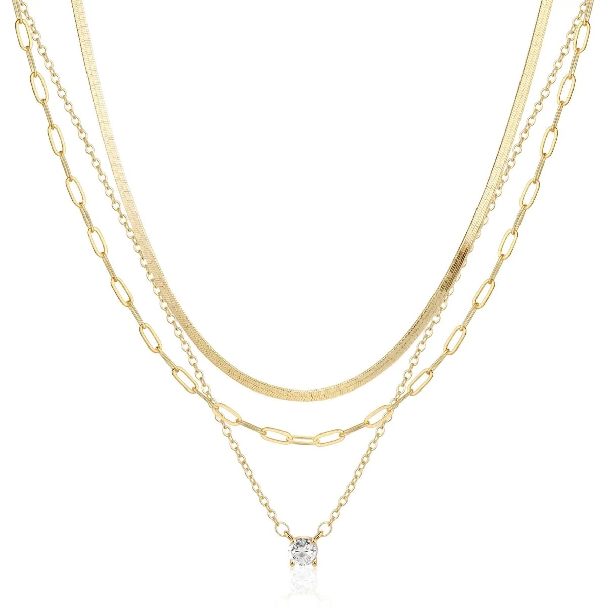 Kyerlyn Gold Filled Cubic Zirconia Necklaces - KYERLYN