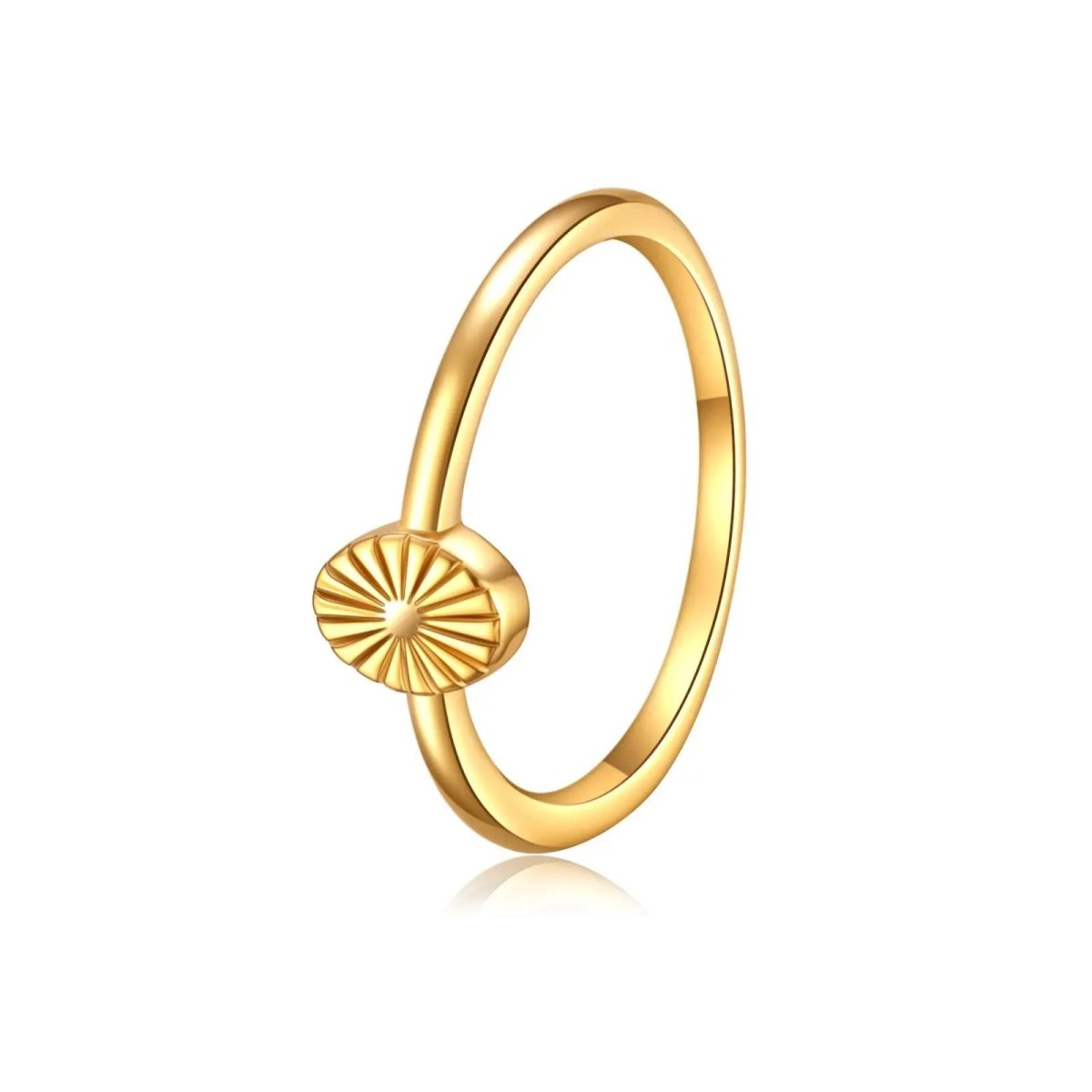 Kyerlyn Gold Flower Signet Rings Sizes 6 - 9 - KYERLYN