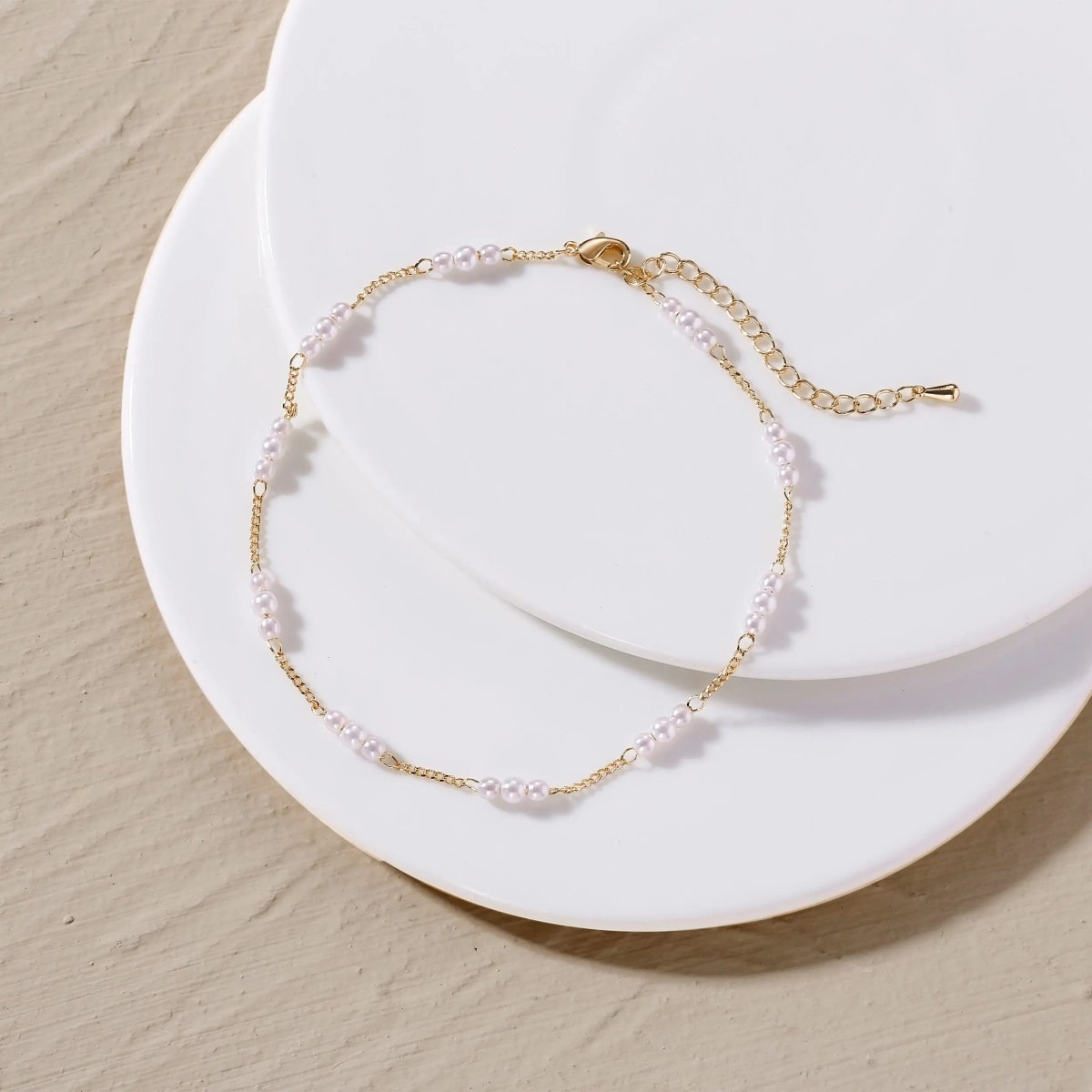 Kyerlyn Gold Pearl Anklet Bracelets Beach - KYERLYN