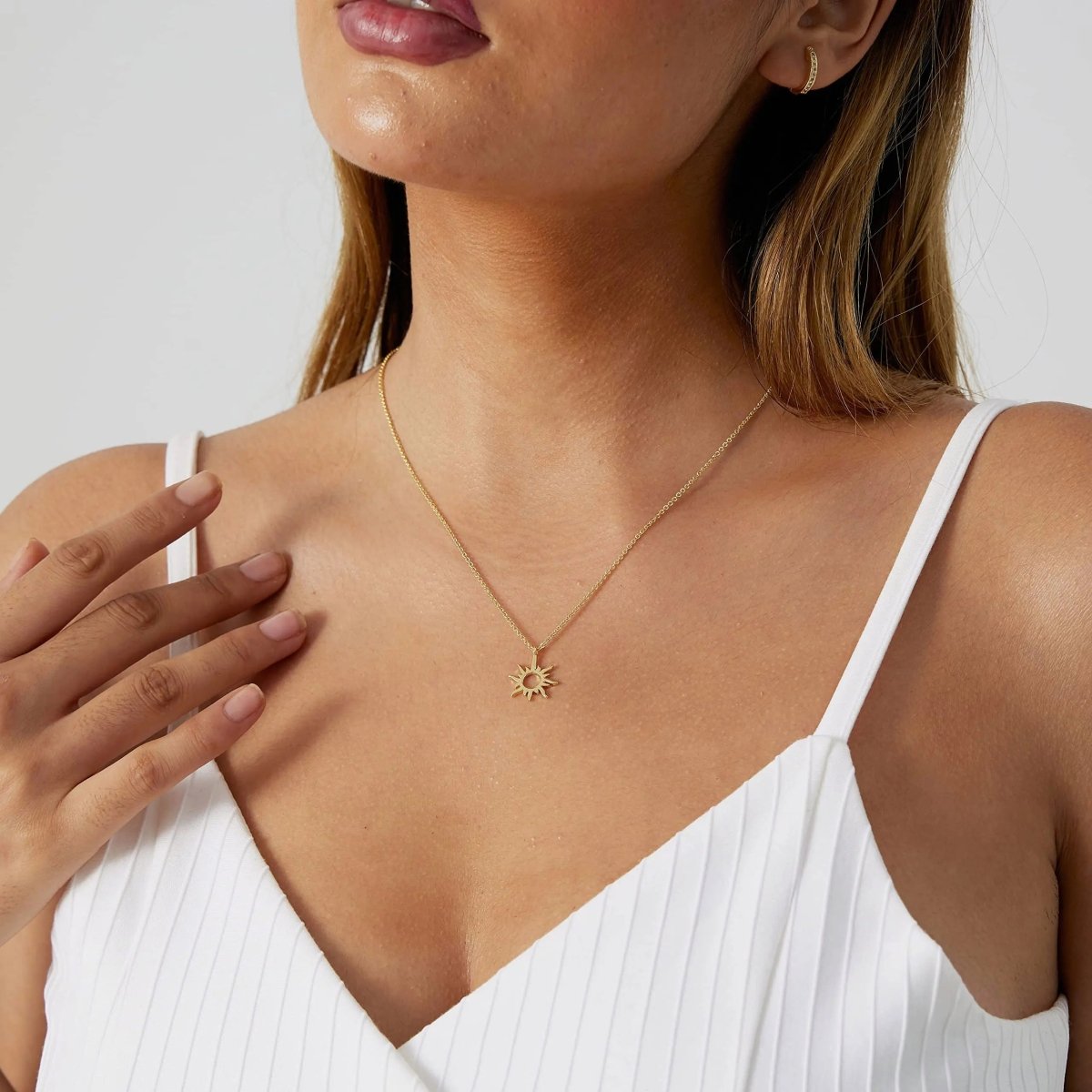 Kyerlyn Gold Plated Sun Choker Necklaces - KYERLYN