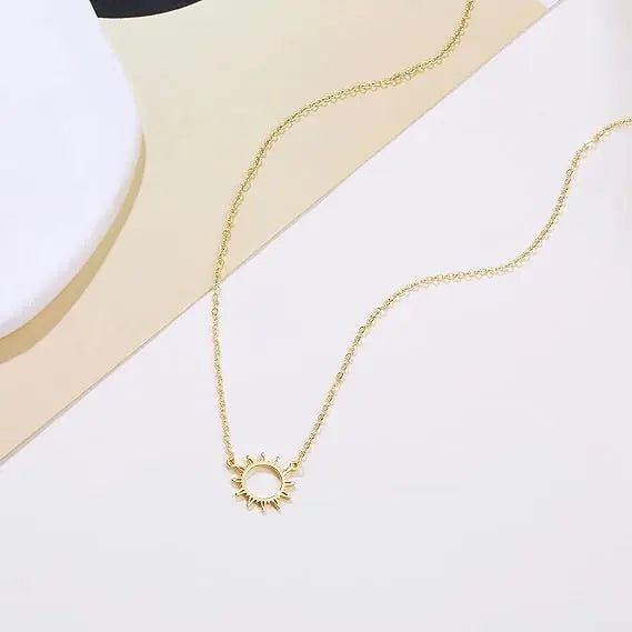 Kyerlyn Gold Plated Sun Choker Necklaces - KYERLYN