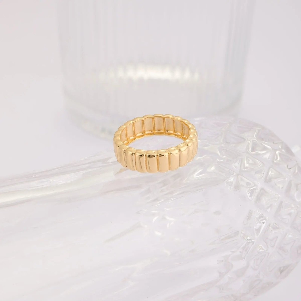 Kyerlyn Gold Stripe Rings Size 6 - 9 - KYERLYN