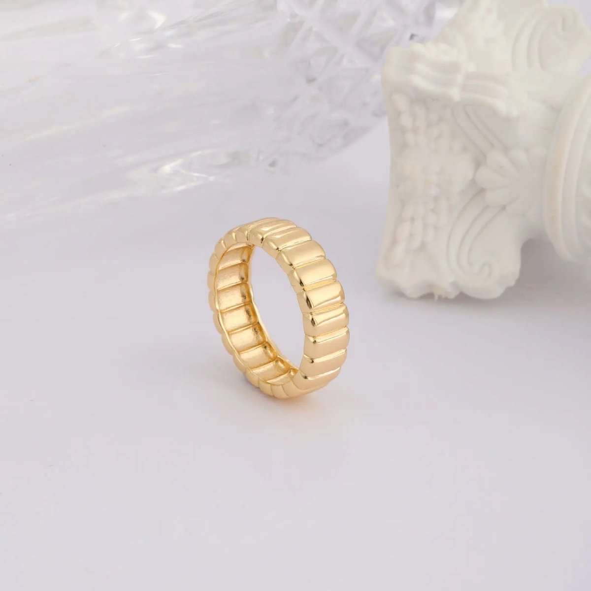 Kyerlyn Gold Stripe Rings Size 6 - 9 - KYERLYN