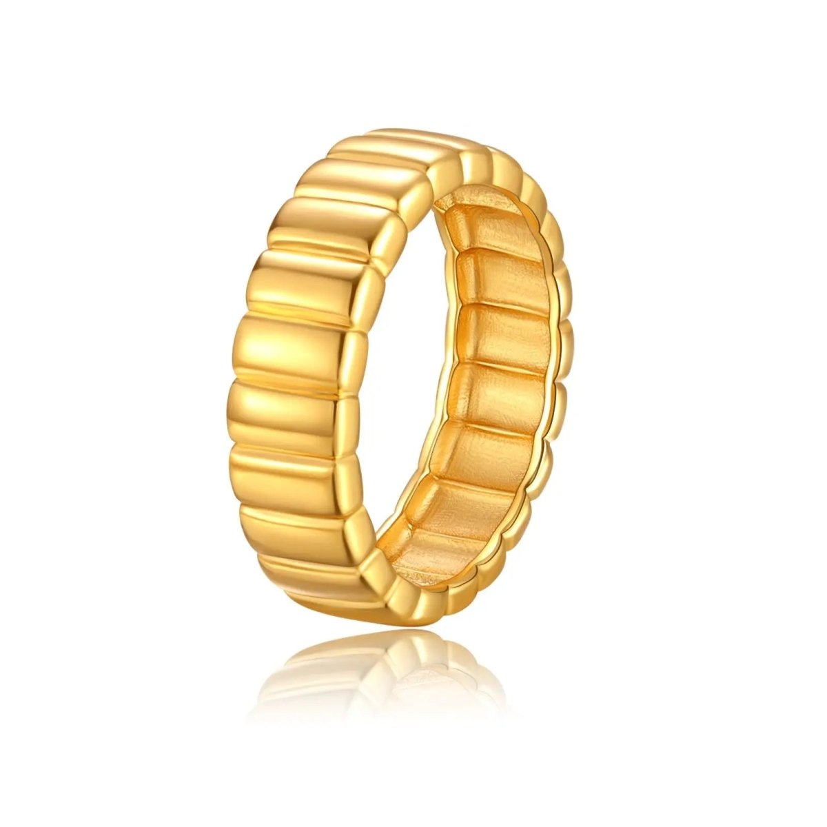 Kyerlyn Gold Stripe Rings Size 6 - 9 - KYERLYN