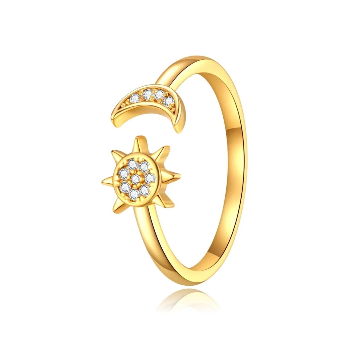 Kyerlyn Gold Sun Moon Rings - KYERLYN