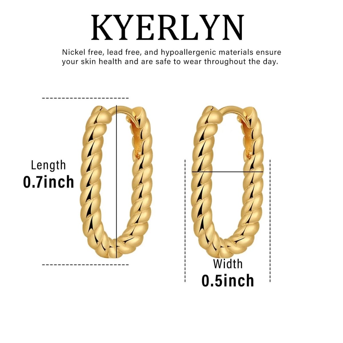 Kyerlyn Gold Twisted Rope Earrings - KYERLYN