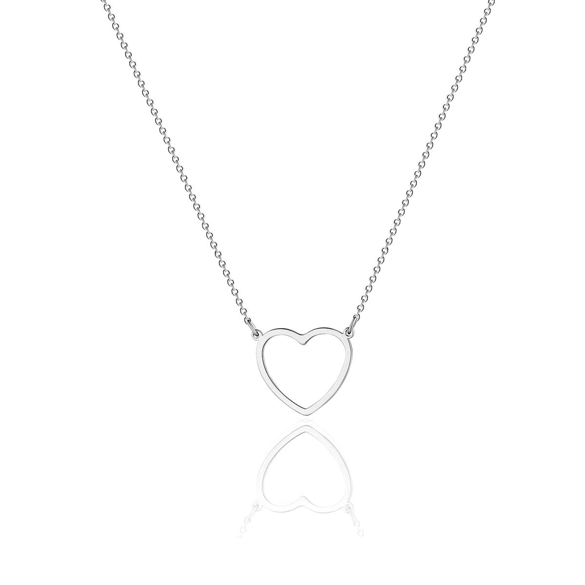 Kyerlyn Gold/Silver Hollow Heart Necklaces - KYERLYN