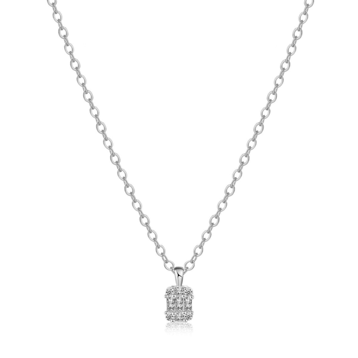 Kyerlyn Large Square Diamond Pendant Necklaces - KYERLYN