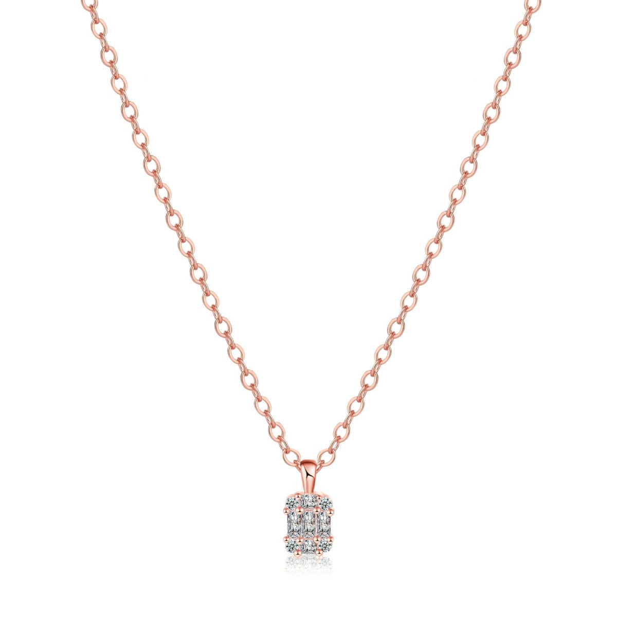 Kyerlyn Large Square Diamond Pendant Necklaces - KYERLYN