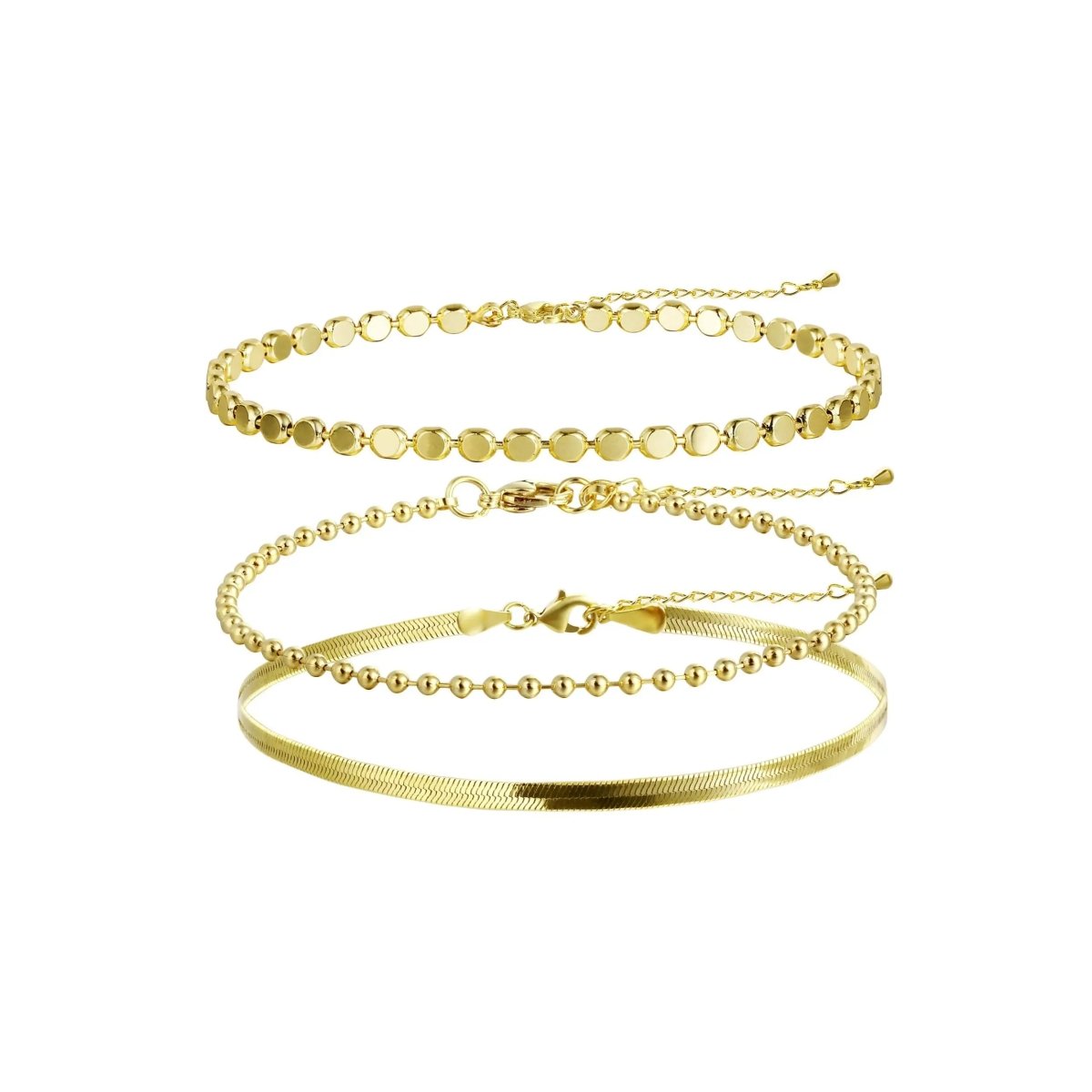 Kyerlyn Layered Gold Plated Dot Bracelets - KYERLYN