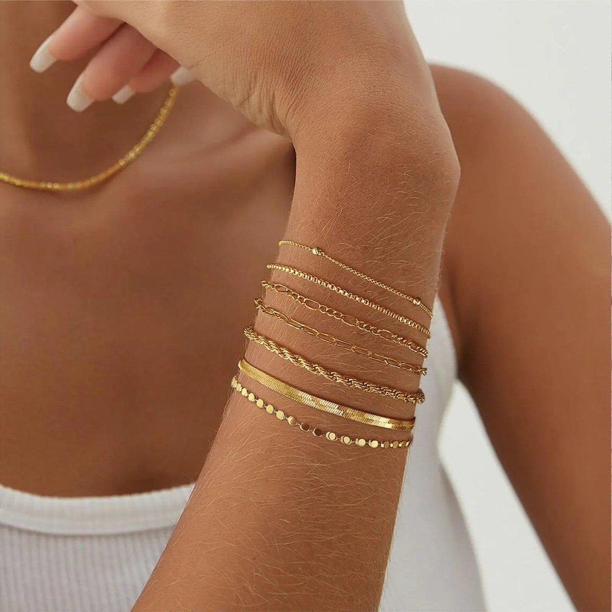 Kyerlyn Layered Gold/Silver Bracelets - KYERLYN