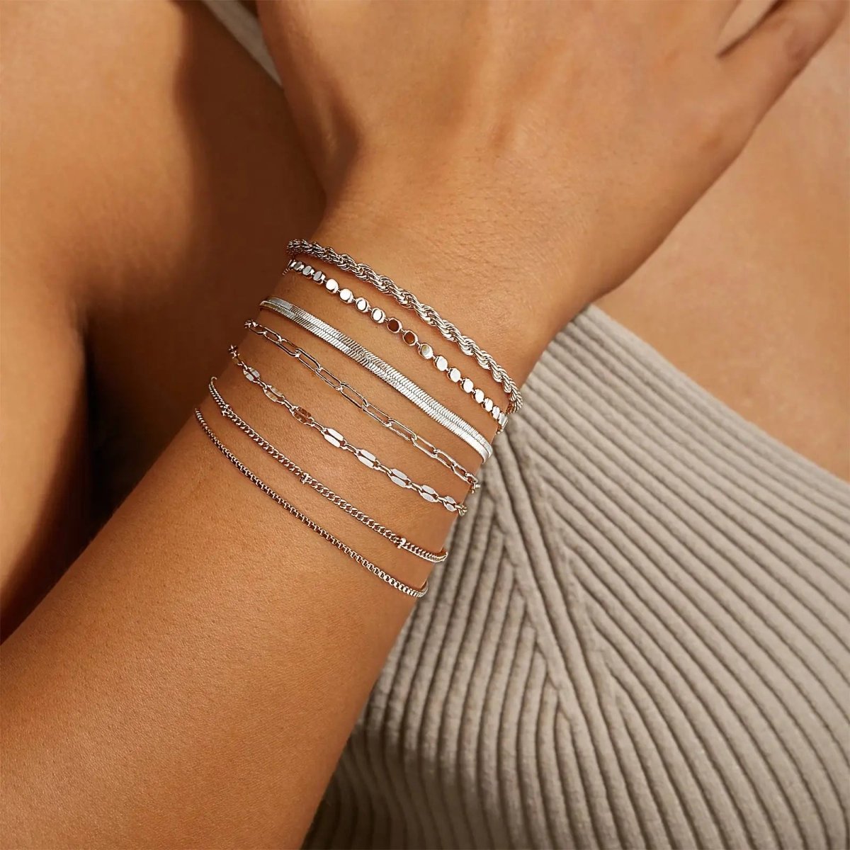 Kyerlyn Layered Gold/Silver Bracelets - KYERLYN