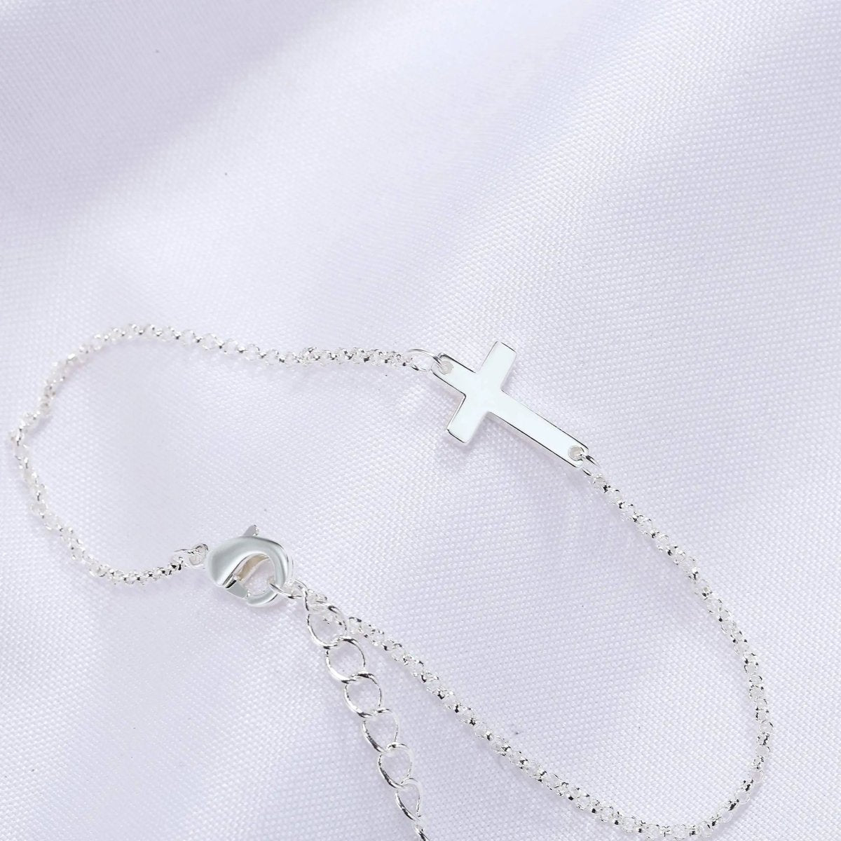 Kyerlyn Silver Cross Bracelets - KYERLYN