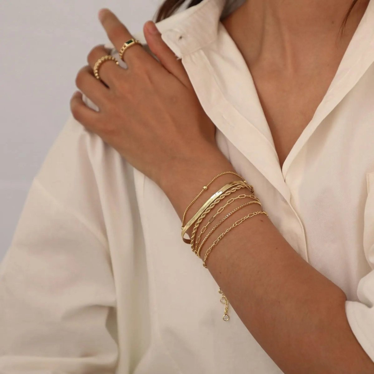 Kyerlyn Silver/Gold Bracelets Stack - KYERLYN